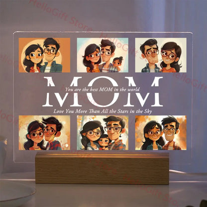 Custom photo acrylic lamp bedroom night light gift