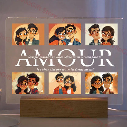 Custom photo acrylic lamp bedroom night light gift
