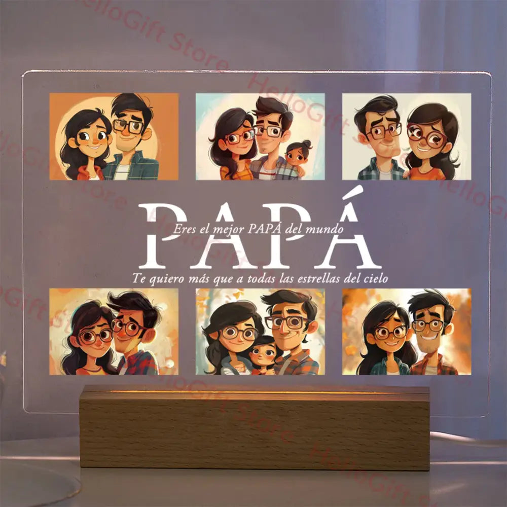 Custom photo acrylic lamp bedroom night light gift