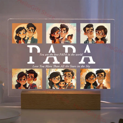 Custom photo acrylic lamp bedroom night light gift