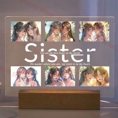 Custom photo acrylic lamp bedroom night light gift