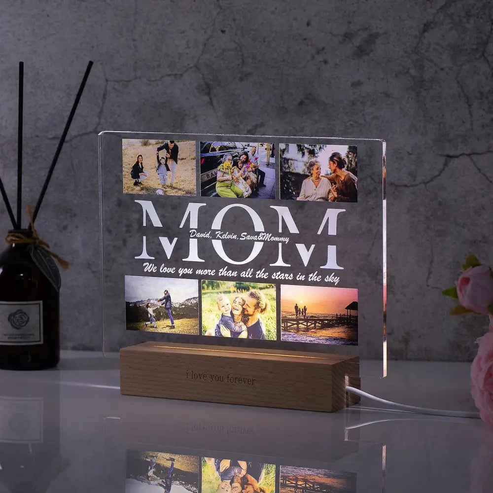 Custom photo acrylic lamp bedroom night light gift