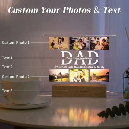 Custom photo acrylic lamp bedroom night light gift