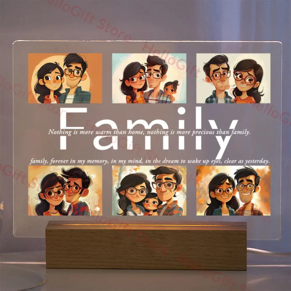 Custom photo acrylic lamp bedroom night light gift