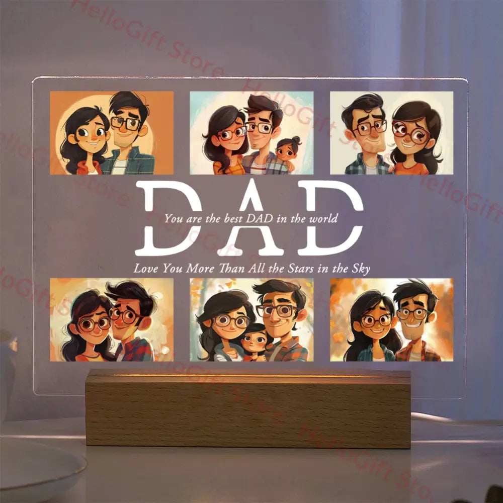 Custom photo acrylic lamp bedroom night light gift