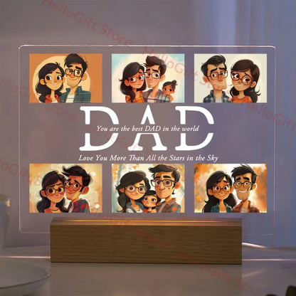 Custom photo acrylic lamp bedroom night light gift
