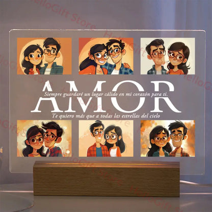 Custom photo acrylic lamp bedroom night light gift