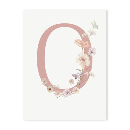 Personalized pink floral letter z wall art nursery decor