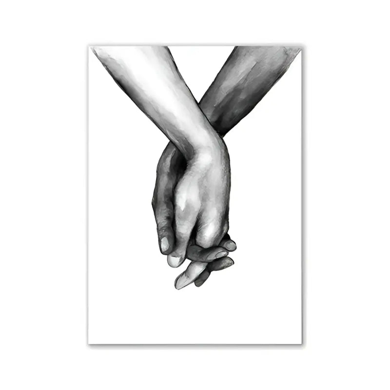 Sketch pink aesthetic wall art bedroom hands illustration