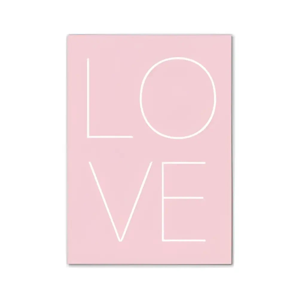 Minimalist black and white wall art i love you bedroom room decor