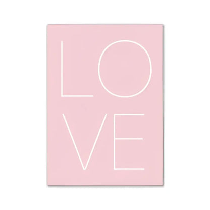 Minimalist black and white wall art i love you bedroom room decor