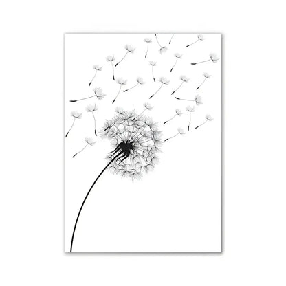 Minimalist black and white wall art i love you bedroom room decor