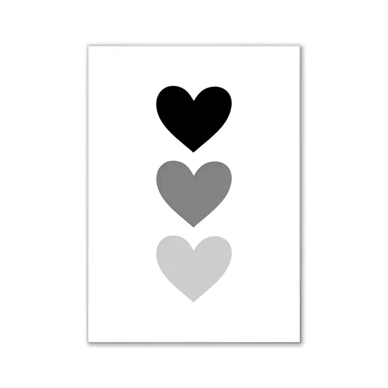 Minimalist pink aesthetic heart art prints for bedroom wall art