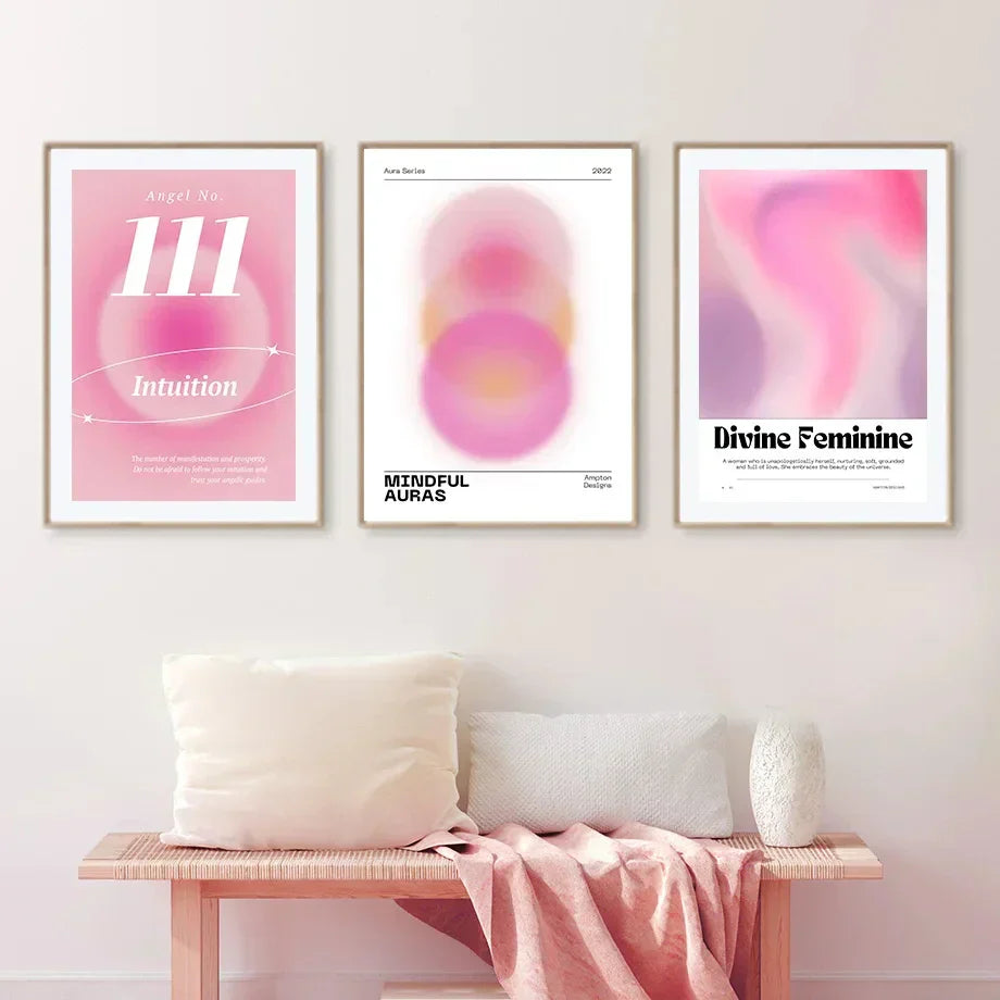 DecorBites™ Pink Angel Number Poster - Gallery Wall Art