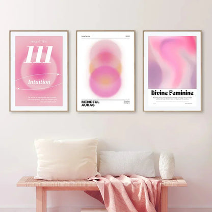 DecorBites™ Pink Angel Number Poster - Gallery Wall Art