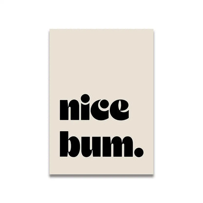 Modern ciao bella pink cartoon print canvas – bedroom wall art