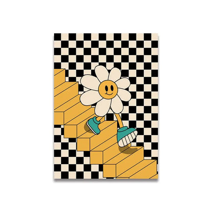 Modern ciao bella pink cartoon print canvas – bedroom wall art