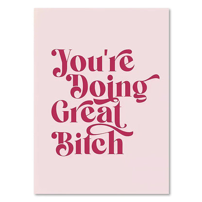 DecorBites™ Pink Makeup Funny Quote Art Poster