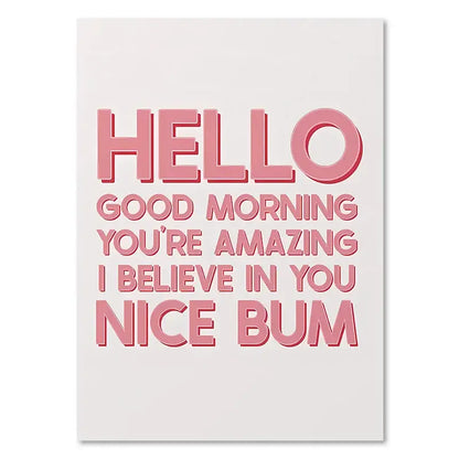 Funny pink quote art poster set bedroom motivational wall decor