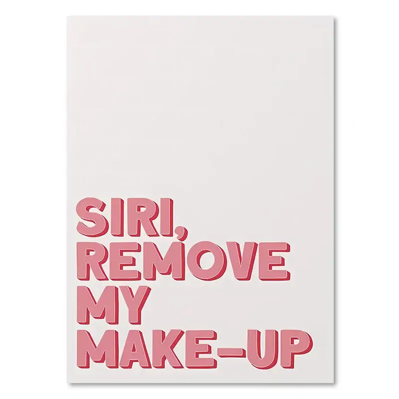 Funny pink quote art poster set bedroom motivational wall decor