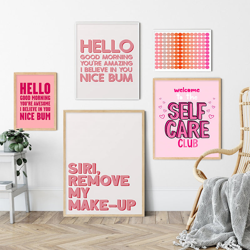 DecorBites™ Pink Makeup Funny Quote Art Poster