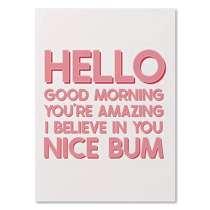 DecorBites™ Pink Makeup Funny Quote Art Poster