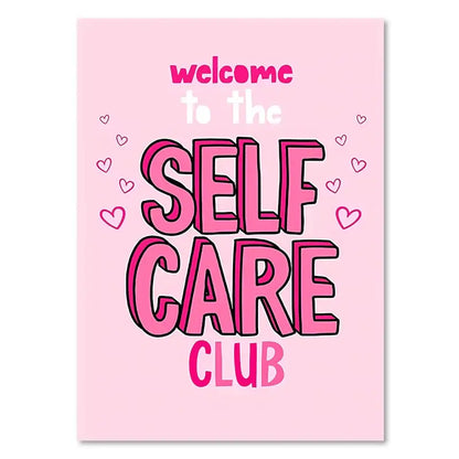 Funny pink quote art poster set bedroom motivational wall decor