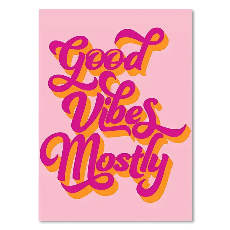 Funny pink quote art poster set bedroom motivational wall decor