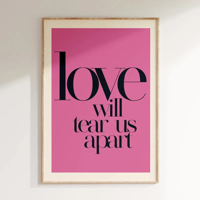 DecorBites™ Pink Music Lyrics Wall Art Canvas