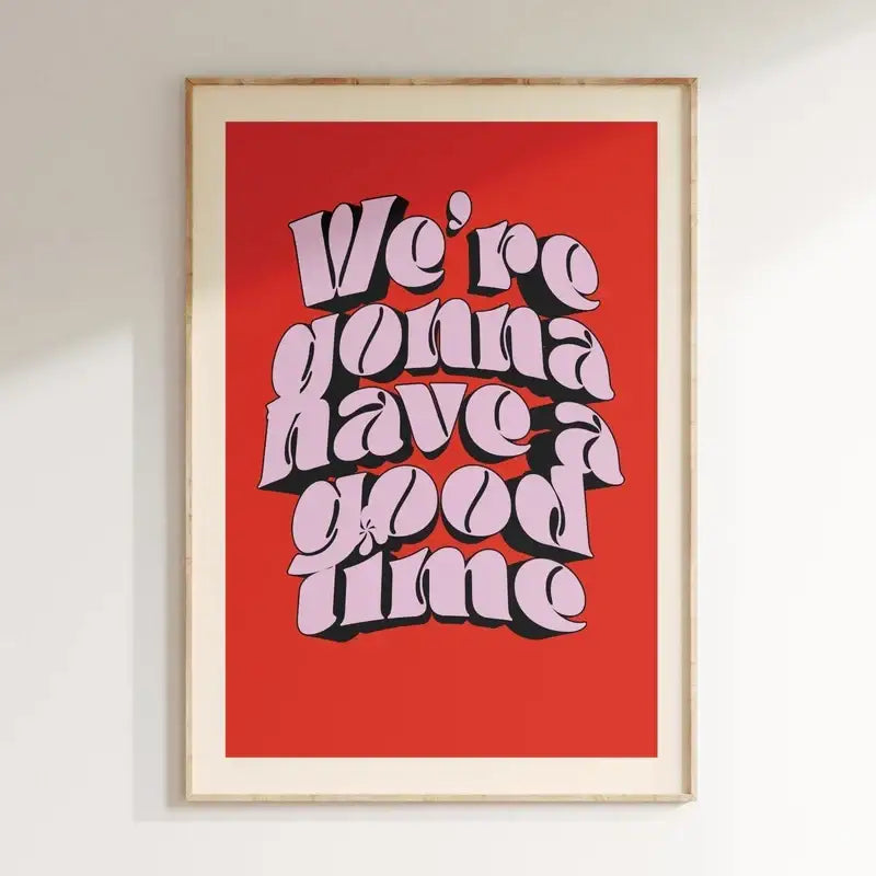 Modern red and white love music wall art canvas bedroom poster