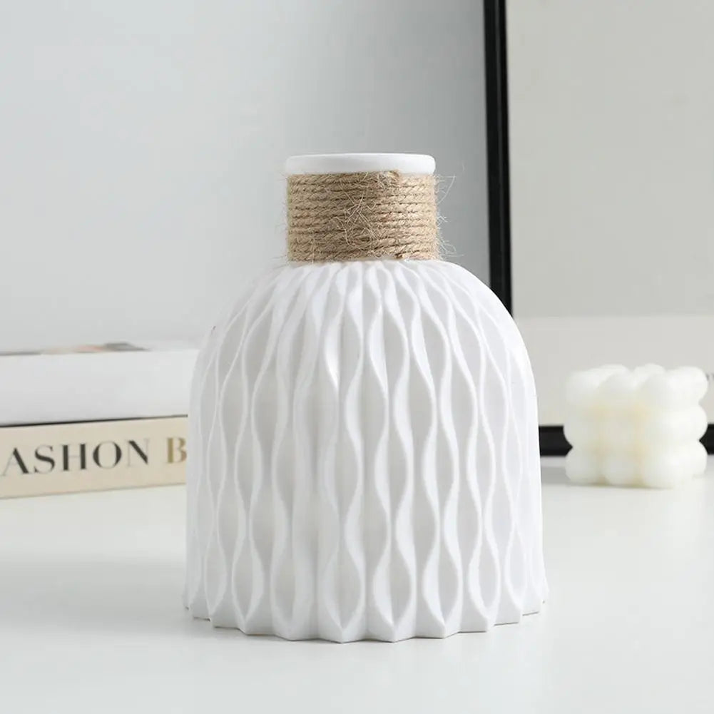 DecorBites™ Plastic Flower Arrangement Vase - Home Décor