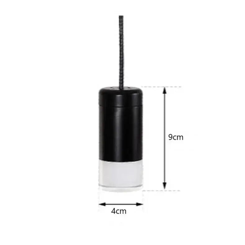 Modern black plug-in hanging lights bedroom cylindrical pendants