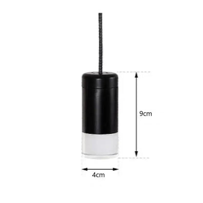 Modern black plug-in hanging lights bedroom cylindrical pendants