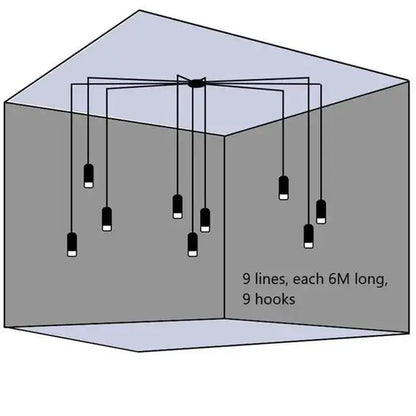 Modern black plug-in hanging lights bedroom cylindrical pendants