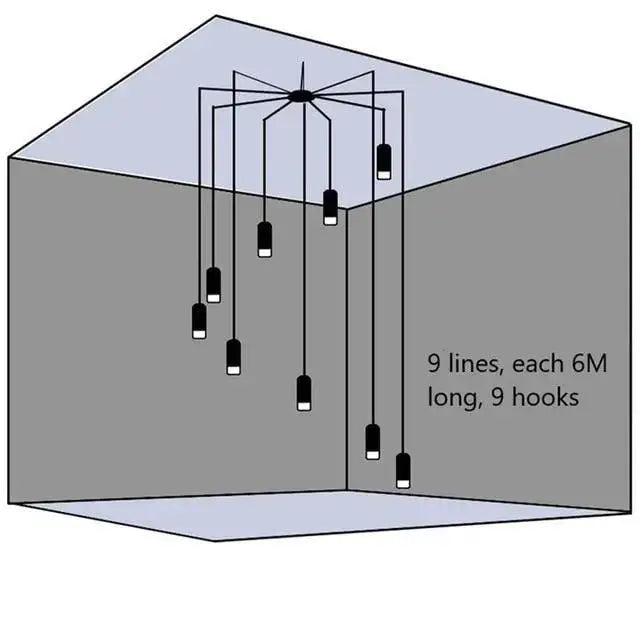 Modern black plug-in hanging lights bedroom cylindrical pendants