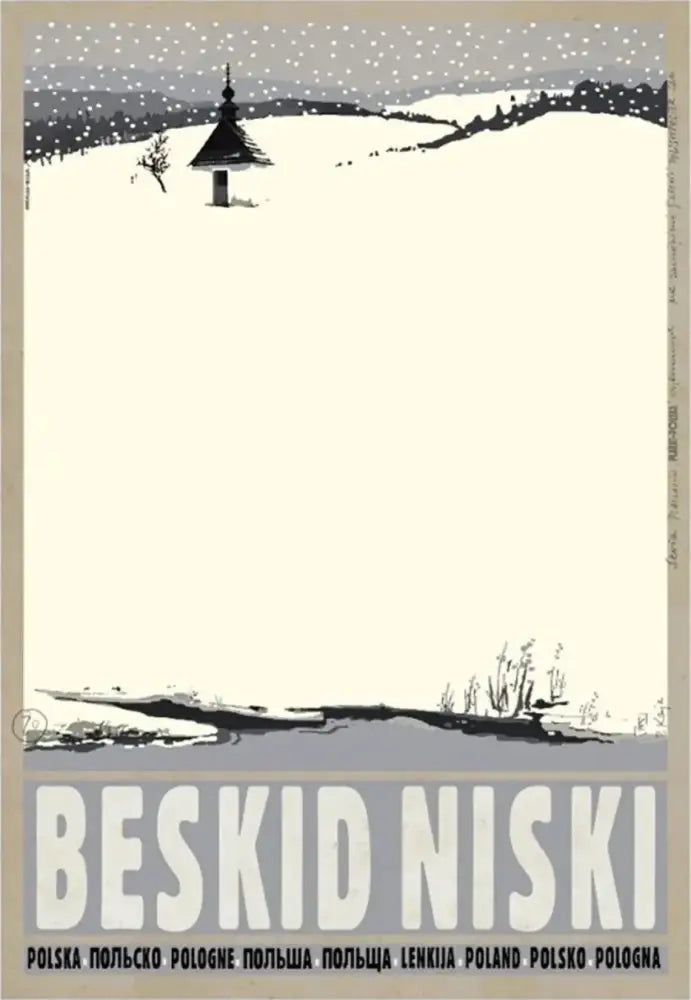 Vintage beskid niski poland city canvas prints living room decor