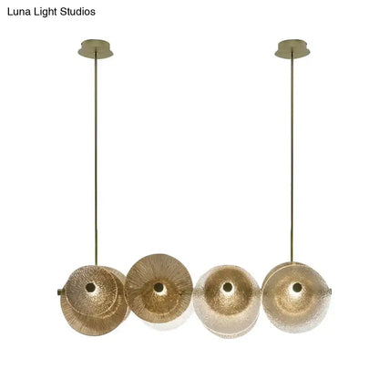 Postmodern gold glass island pendant 4 light dining room 110v 120v