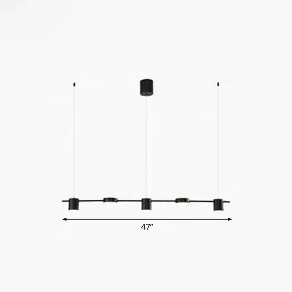 Modern gold straight bar led ceiling light for kitchen island