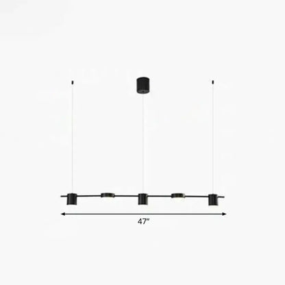 Modern gold straight bar led ceiling light for kitchen island