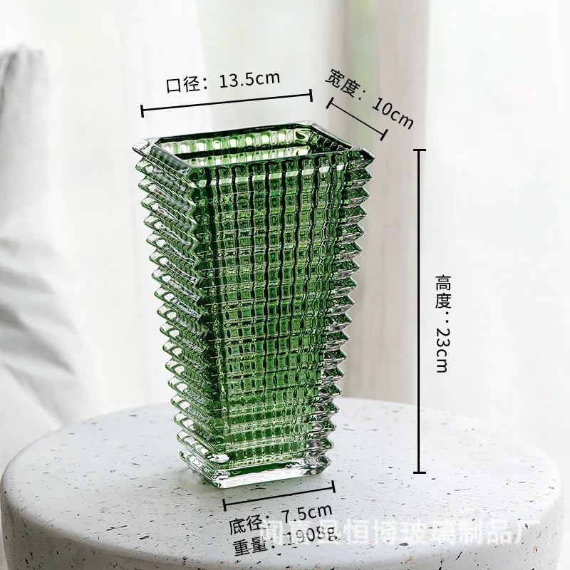 DecorBites™ Premium Crystal Glass Vase for Home Décor