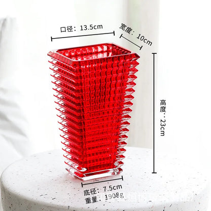 DecorBites™ Premium Crystal Glass Vase for Home Décor