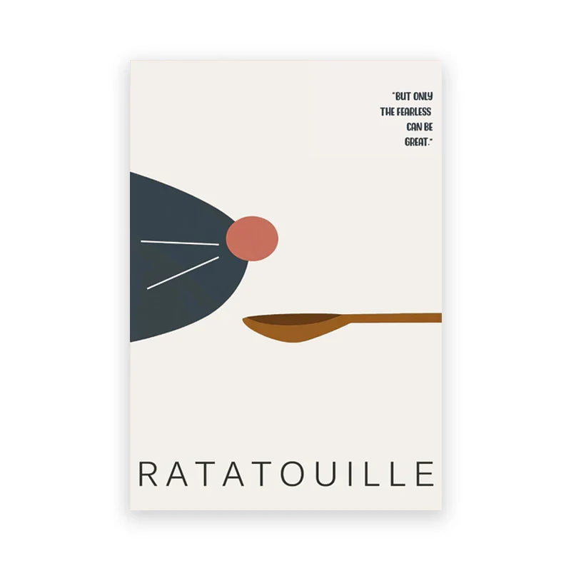 DecorBites™ Ratatouille Cartoon Art Print for Kitchen Decor