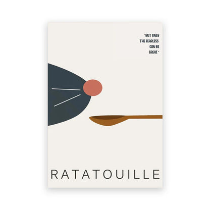 DecorBites™ Ratatouille Cartoon Art Print for Kitchen Decor