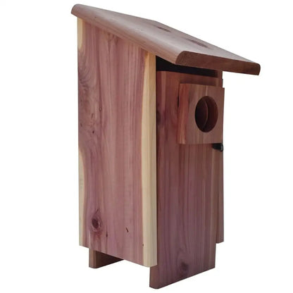 Red cedar bluebird house with mounting pole garden nesting box