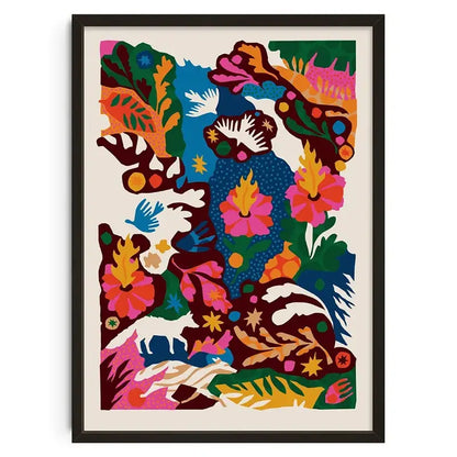 Retro blue earth to neptune canvas print living room home decor