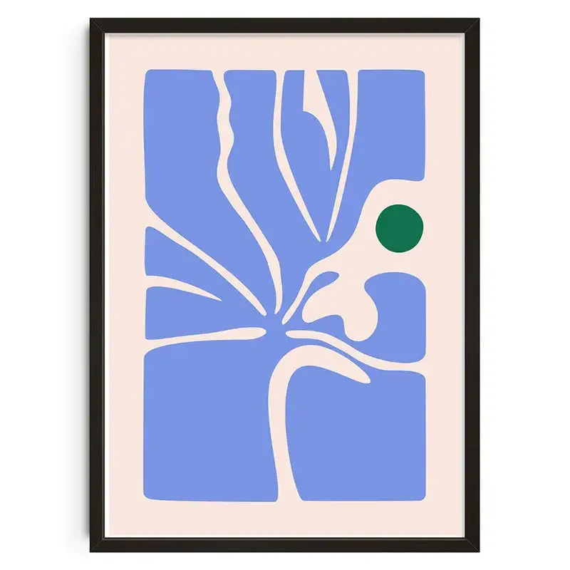 Retro abstract canvas wall art black and gray living room print
