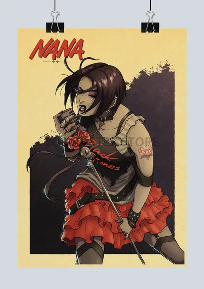 Retro anime nana kraft paper poster bedroom wall decor