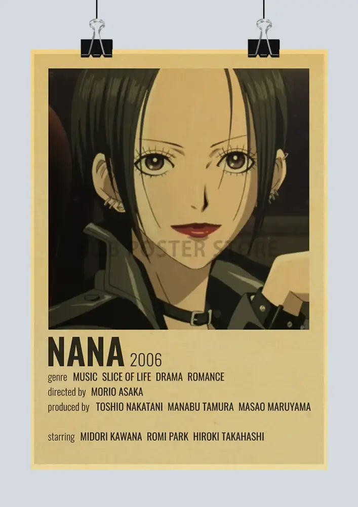 Retro anime nana kraft paper poster bedroom wall decor