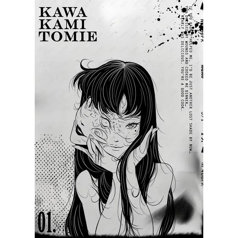 Retro cool girl b&w anime framed poster bedroom wall art