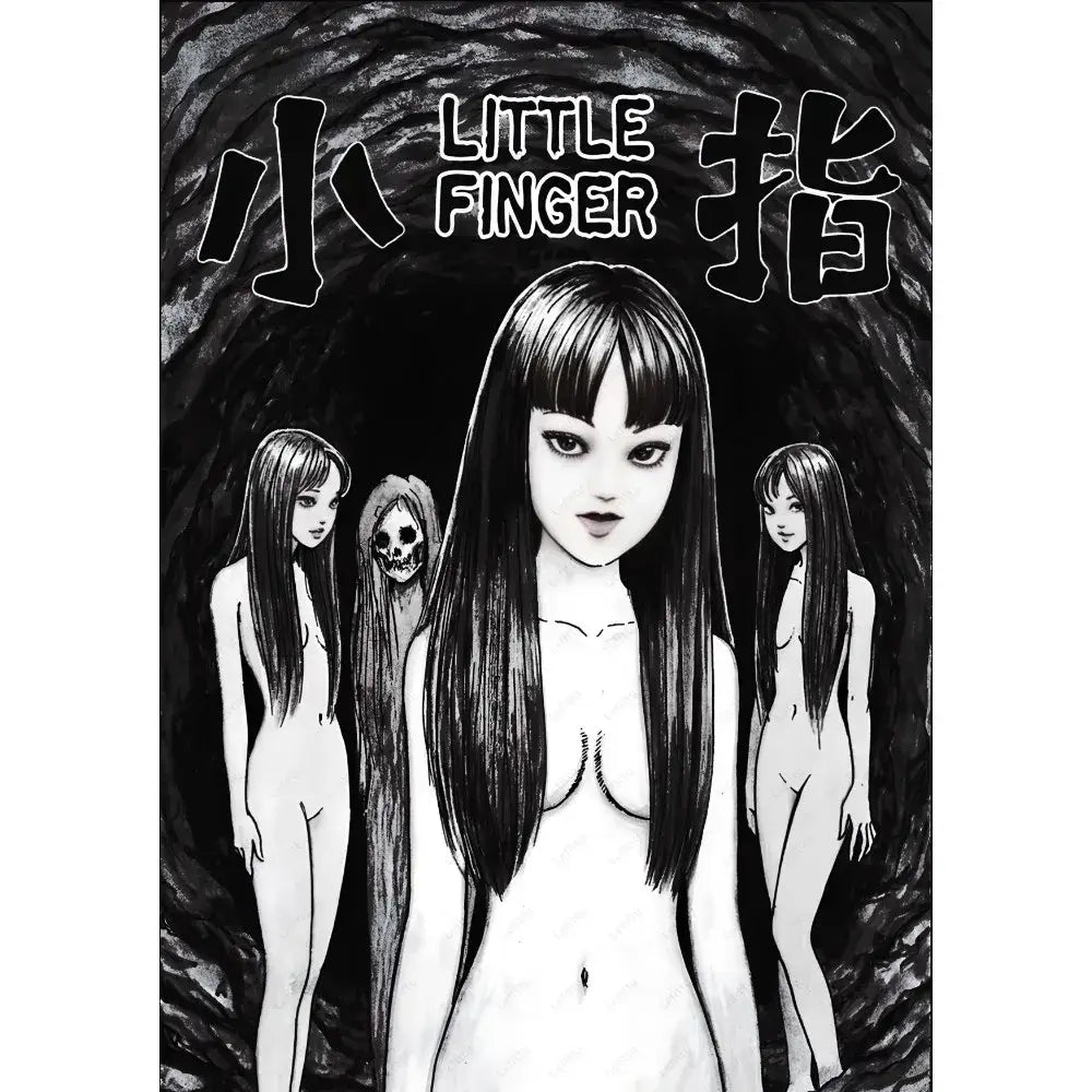 Retro cool girl b&w anime framed poster bedroom wall art